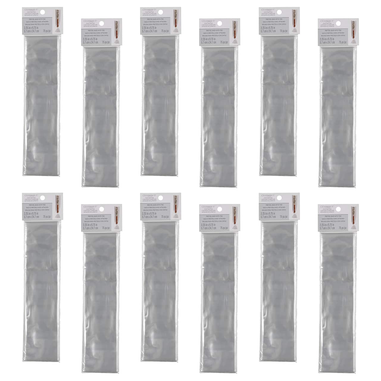 12 Packs: 75 ct. (900 total) Pretzel Bags by Celebrate It®